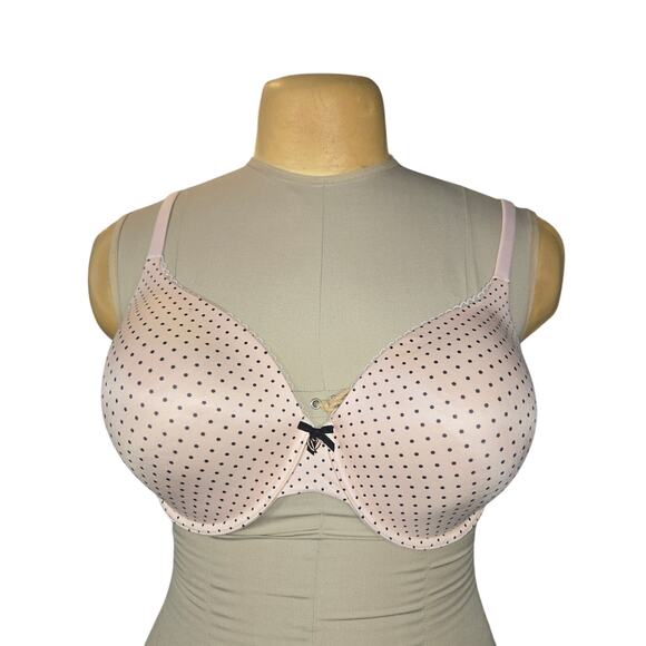 Victorias Secret Body by Victoria 38DD Polka Dot Lined Perfect Coverage Bra Pink - Picture 1 of 10